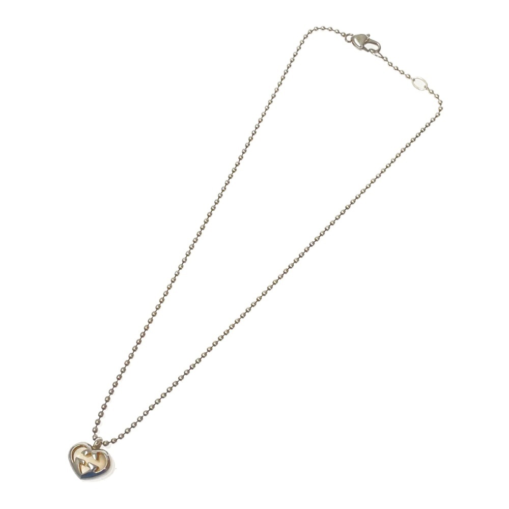 Gucci Silver Opal Interlocking Heart Necklace - image 2